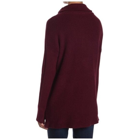 Cyrus Ruby Cowl Neck Ribbed Tunic Sweater - Picture 2 of 2